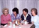 Joann Samsal, Marlene Schultz, Diane Racine ('62) and Elaine Armstrong