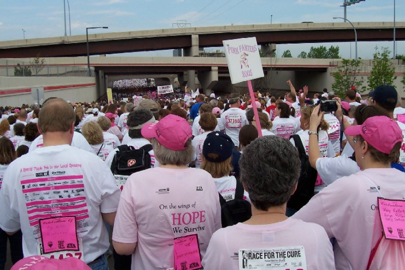 Race For The Cure, 2005. Our team of 23, The Pink Panters, raised $2,080!!